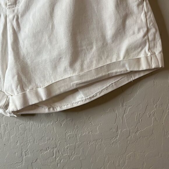 𝅺ambience Apparel white denim shorts cuffed hems four pockets belt loops SZ 2X - Picture 4 of 12